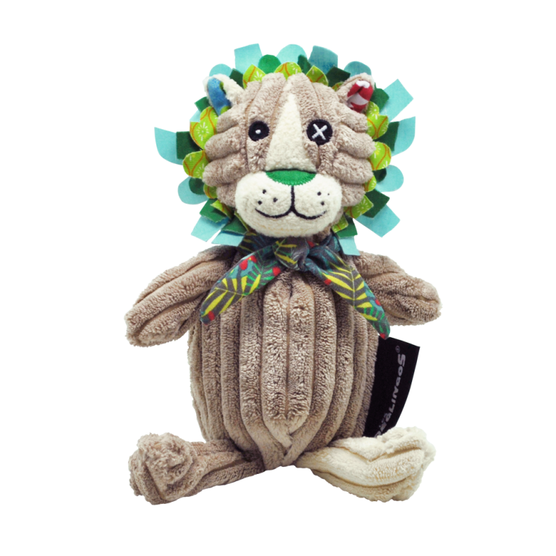 The deglingos jelekros the lion simply soft toy beige green 